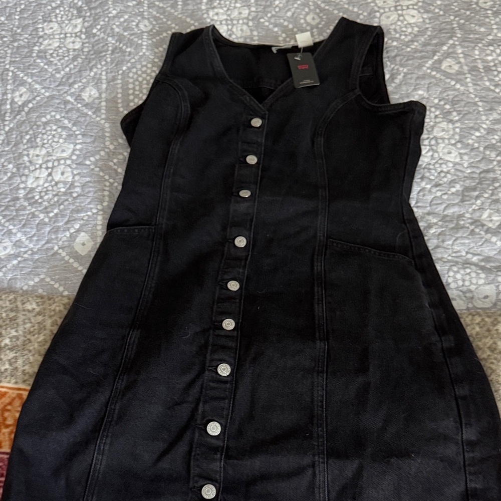 Levi's Black Denim Mini Dress